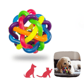 Đồ Chơi Cho Chó Banh Đan Dây Cao Su 7 Màu Có Chuông Tpet - Paddy Pet Shop